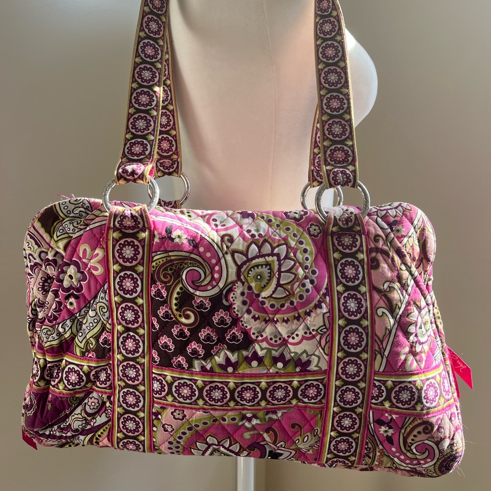 Vera Bradley Very Berry Paisley Quilted Tote